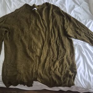 Sonoma Men's Khaki Cardigan Sweater